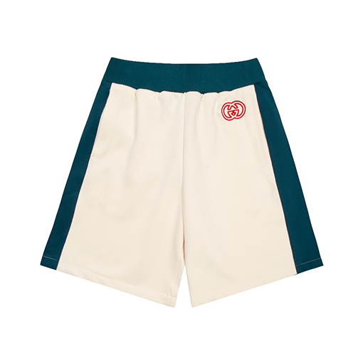 グッチ スウェットパンツ 最新のパッチワークショートパンツ