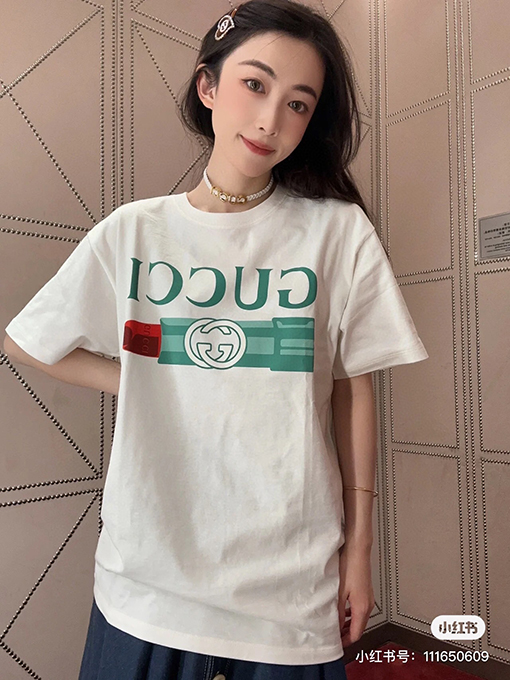 グッチ半袖Tシャツ コピー GUCCIロゴプリント