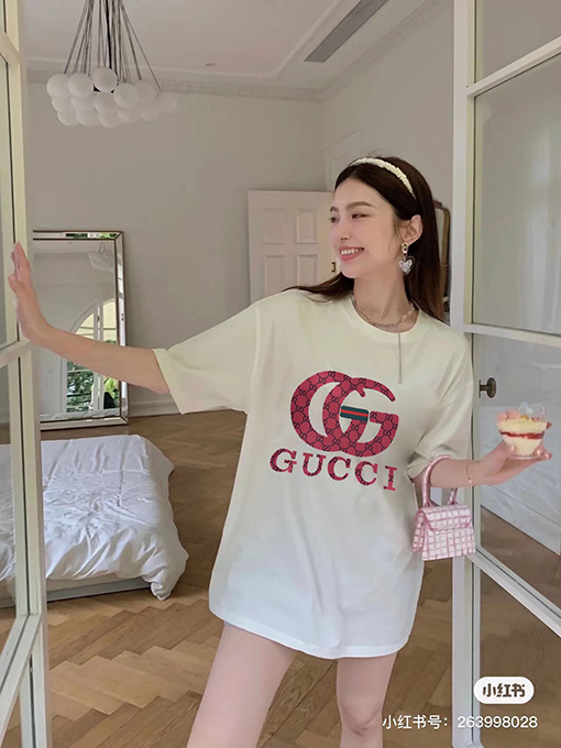グッチ半袖Tシャツ コピー ダブルGロゴ