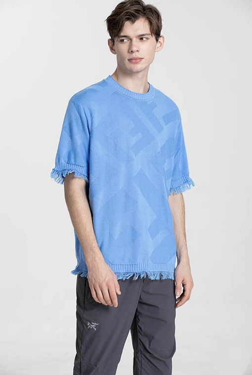 フェンディ ニット 半袖Tシャツ フリンジニットセーター - 暖かく快適なファッション