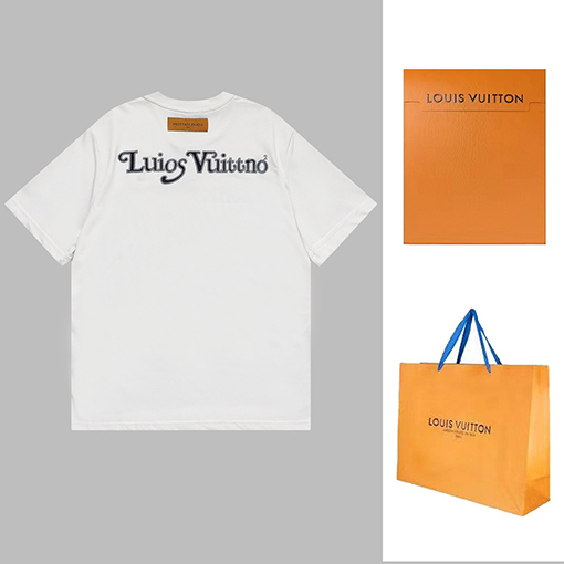ルイヴィトン 半袖Tシャツスーパーコピー  刺繍入り半袖Tシャツ - 柔らかくて快適なファッション