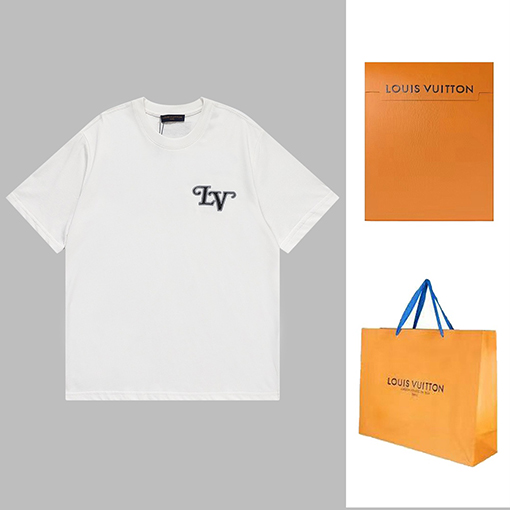 ルイヴィトン 半袖Tシャツスーパーコピー  刺繍入り半袖Tシャツ - 柔らかくて快適なファッション
