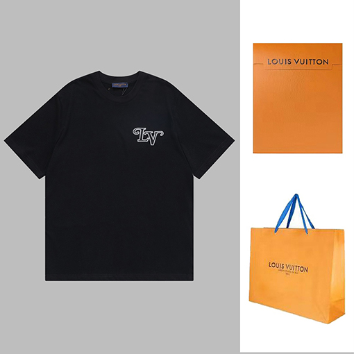 ルイヴィトン 半袖Tシャツスーパーコピー  刺繍入り半袖Tシャツ - 柔らかくて快適なファッション