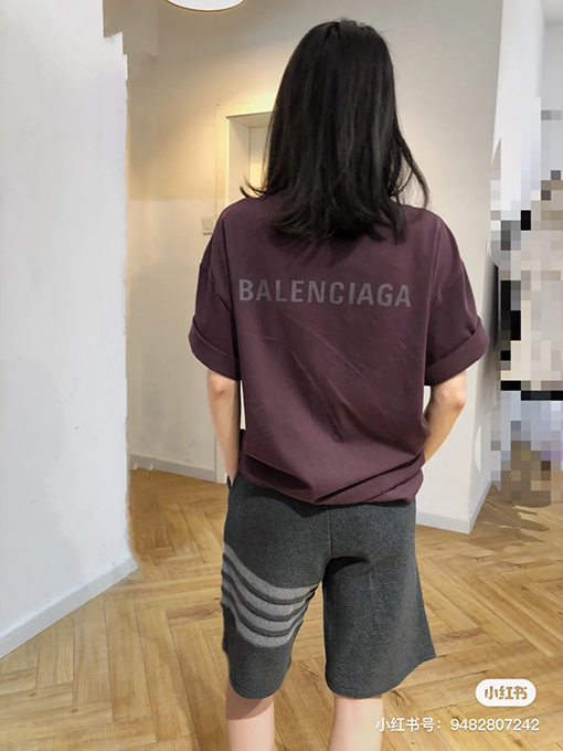 バレンシアガ 半袖Tシャツコピー BALENCIAGAロゴプリント