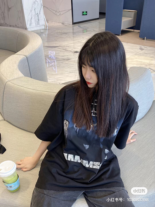 バレンシアガ 半袖Tシャツコピープリント半袖Tシャツメンズファッション通販