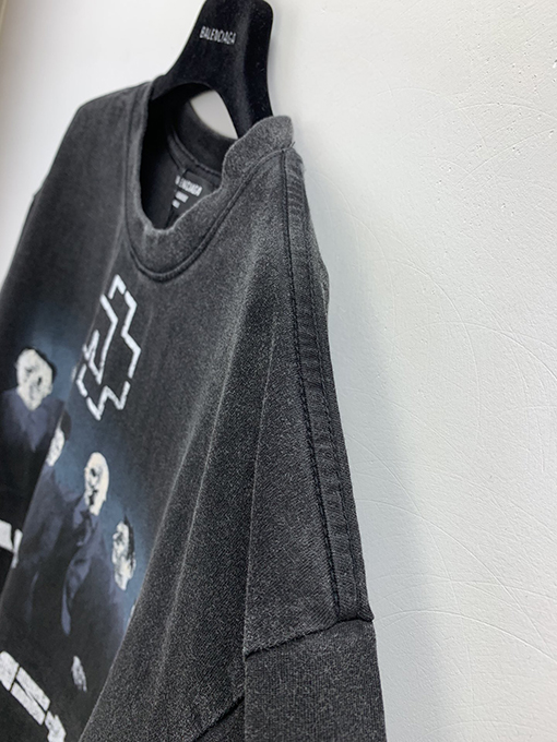 バレンシアガ 半袖Tシャツコピープリント半袖Tシャツメンズファッション通販