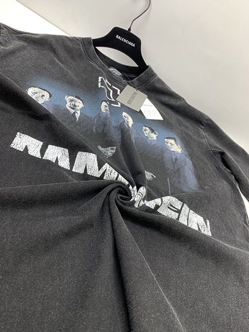 バレンシアガ 半袖Tシャツコピープリント半袖Tシャツメンズファッション通販