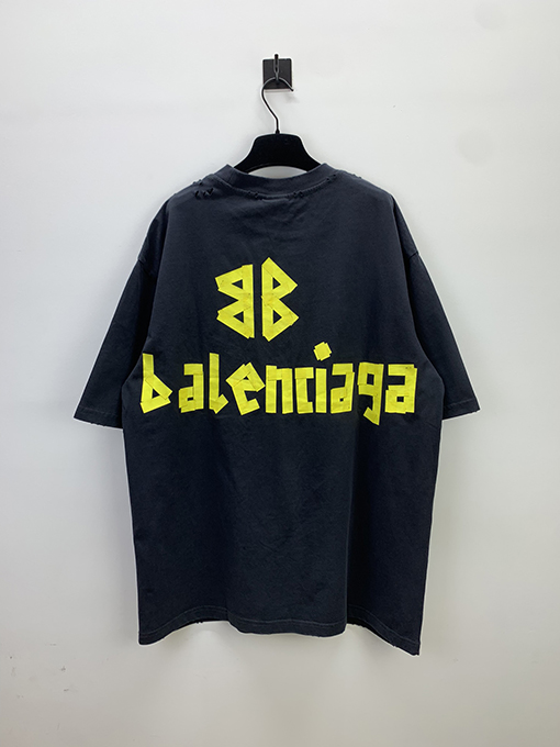 バレンシアガ 半袖Tシャツコピープリント半袖Tシャツ メンズファッション通販