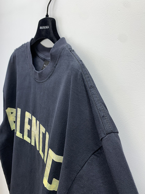 バレンシアガ 半袖Tシャツコピープリント半袖Tシャツ メンズファッション通販