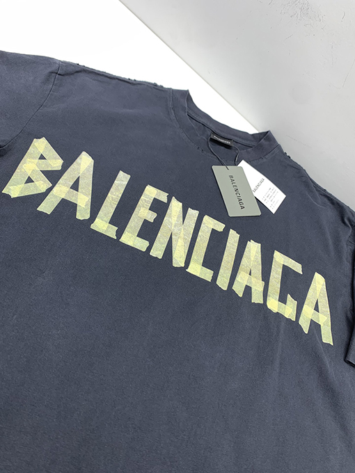 バレンシアガ 半袖Tシャツコピープリント半袖Tシャツ メンズファッション通販