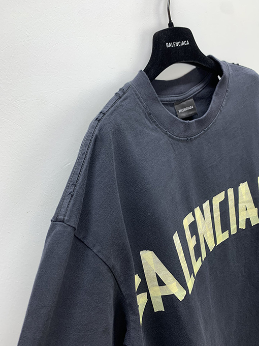 バレンシアガ 半袖Tシャツコピープリント半袖Tシャツ メンズファッション通販