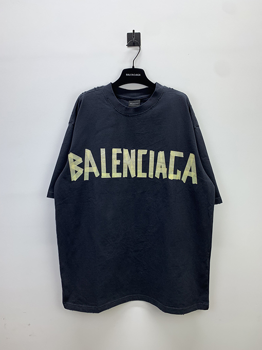 バレンシアガ 半袖Tシャツコピープリント半袖Tシャツ メンズファッション通販