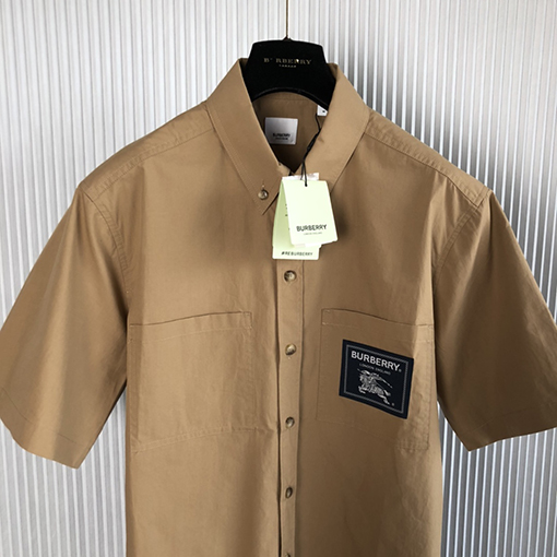 バーバリーBURBERRYスーパーコピー 新しいバージョンの戦馬のエンブレムが入った半袖シャツ