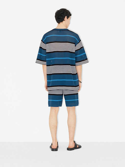 バーバリー 半袖Tシャツ スーパーコピー BURBERRY ネット編み運動服セットの網目短袖Tシャツ