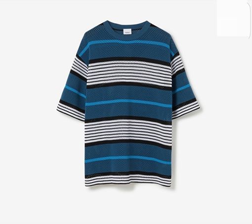 バーバリー 半袖Tシャツ スーパーコピー BURBERRY ネット編み運動服セットの網目短袖Tシャツ