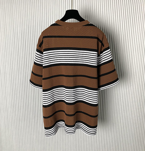 バーバリー 半袖Tシャツ スーパーコピー BURBERRY ネット編み運動服セットの網目短袖Tシャツ