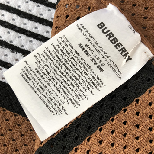 バーバリー 半袖Tシャツ スーパーコピー BURBERRY ネット編み運動服セットの網目短袖Tシャツ