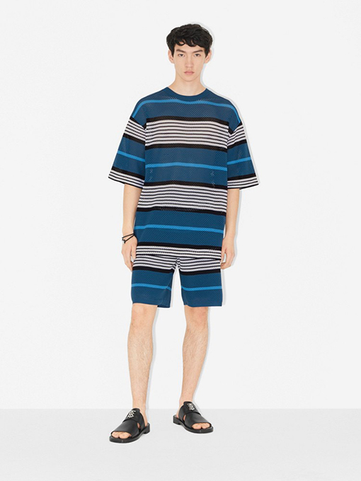 バーバリー スウェットパンツ スーパーコピー BURBERRY ネット編み運動服セットの網目ショートパンツ