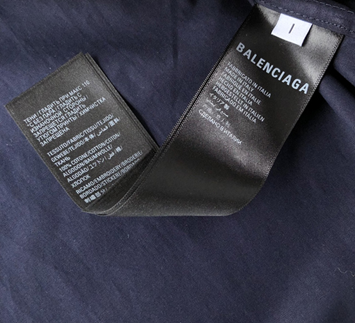 バレンシアガ シャツ スーパーコピー   BALENCIAGAスラブ織り生地の大きめシルエットの長袖シャツ