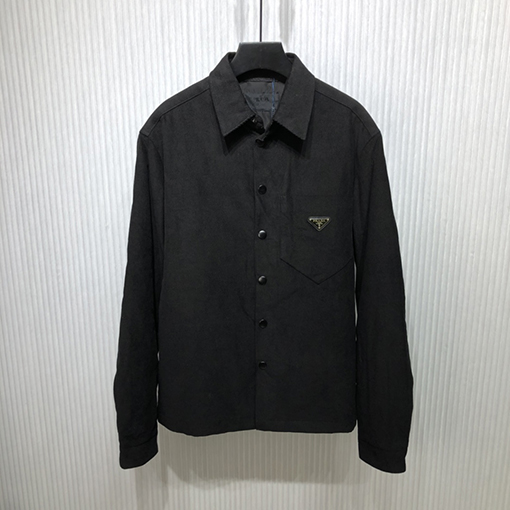 プラダ ジャケット  スーパーコピー    クラシックなジャケット風裏起毛シャツ