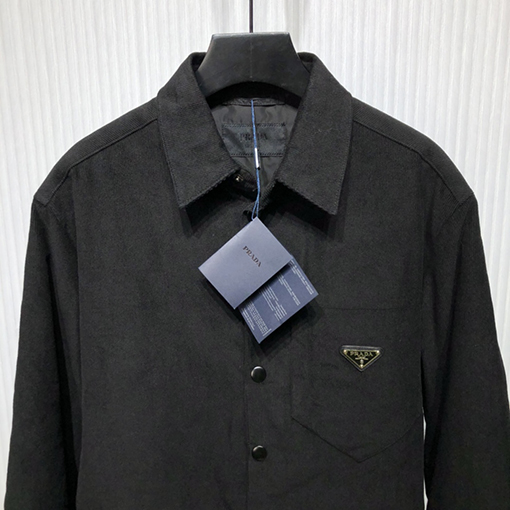 プラダ ジャケット  スーパーコピー    クラシックなジャケット風裏起毛シャツ