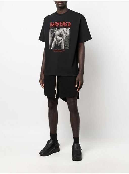 リックオウエンス スウェットパンツ  Rick Owens 五つ星カットパッチワーク ゴム紐付きルーズショートパン