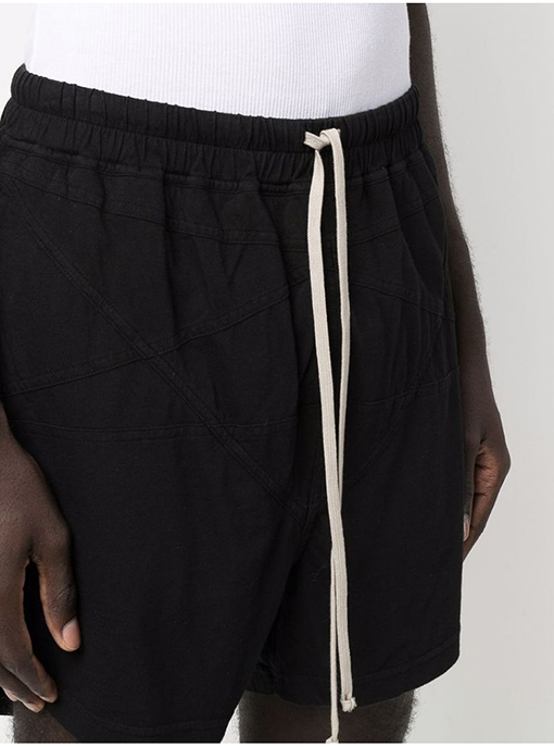 リックオウエンス スウェットパンツ  Rick Owens 五つ星カットパッチワーク ゴム紐付きルーズショートパン