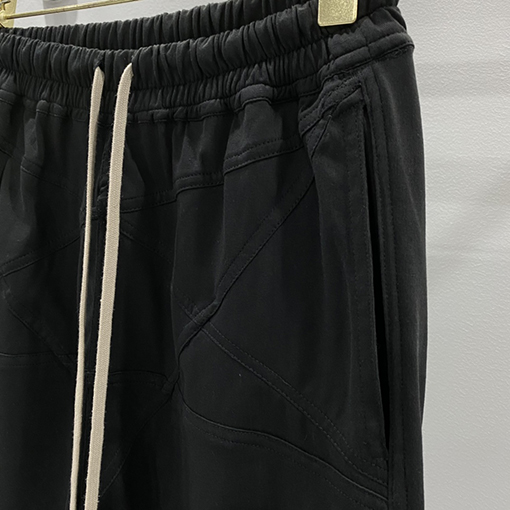 リックオウエンス スウェットパンツ  Rick Owens 五つ星カットパッチワーク ゴム紐付きルーズショートパン