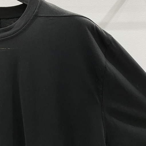 リックオウエンス  DRKSHDW人物ステッカープリントのワイドフィット半袖Tシャツ
