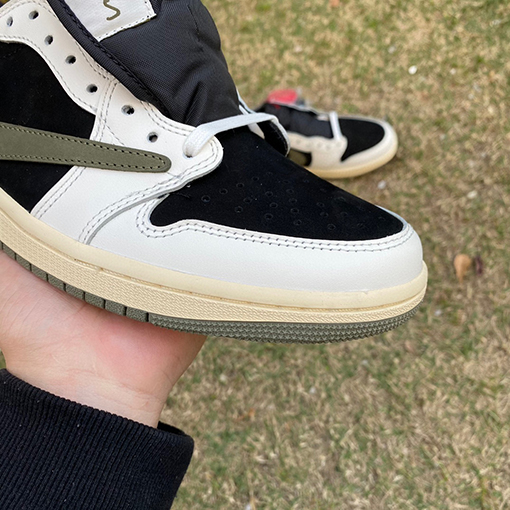 ナイキ  スニーカースーパーコピー ジョーダン1 LOW x Travis Scott オリーブ  シューズ