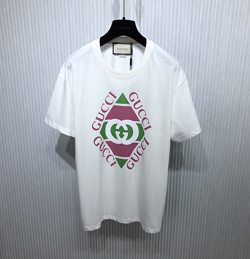 グッチ 半袖Tシャツ コピー 新しいダブルGプリント半袖Tシャツ