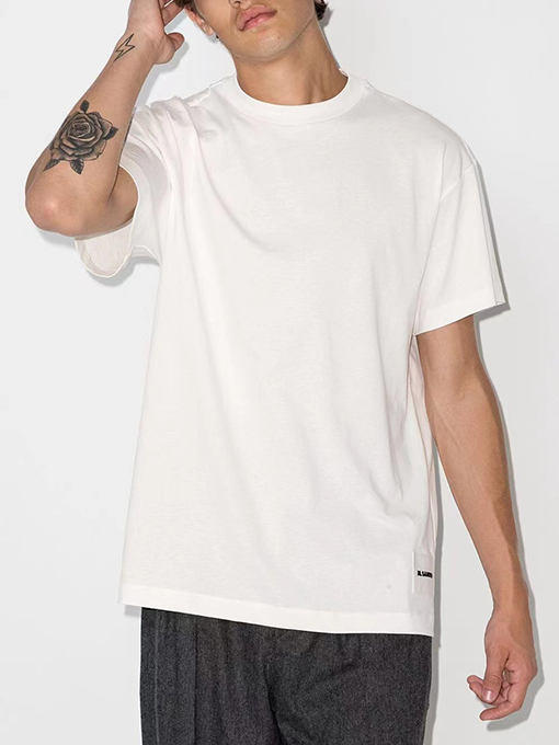 ジルサンダー 短袖Tシャツ コピー JIL SANDER シンプルでスタイリッシュなロゴ刺繍入りTシャツ