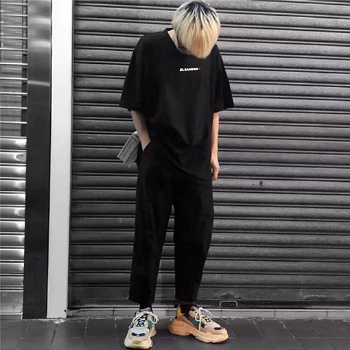 ジルサンダー 短袖Tシャツ JIL SANDERミニマルなロゴプリントTシャツ