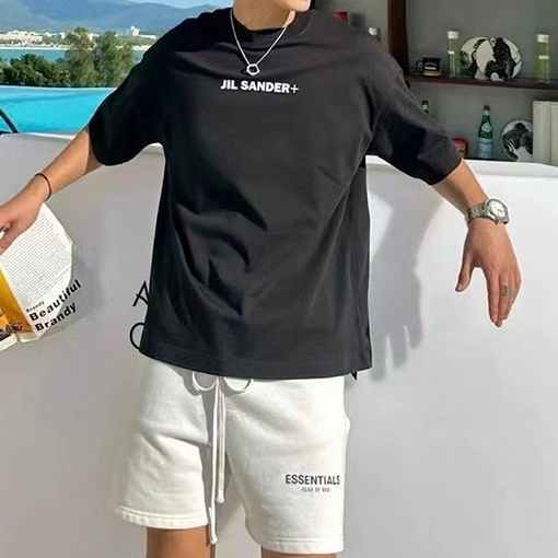 ジルサンダー 短袖Tシャツ JIL SANDERミニマルなロゴプリントTシャツ