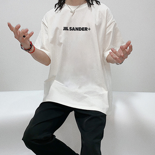 ジルサンダー 短袖Tシャツ JIL SANDERミニマルなロゴプリントTシャツ