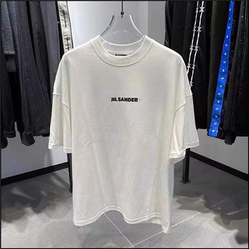 ジルサンダー 短袖Tシャツ JIL SANDERミニマルなロゴプリントTシャツ