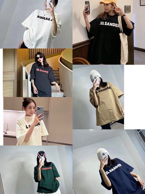 ジルサンダー 短袖Tシャツ  スーパーコピー  JIL SANDER クラシックなロゴ入りBFショートスリーブTシャツ