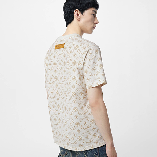 ルイヴィトン 半袖Tシャツ スーパーコピー Louis Vuitton 夏のトレンド!モノグラムサンド柄Tシャツ