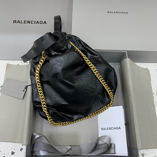 バレンシアガ ショルダーバッグ コピー BALENCIAGA CRUSH シリーズ ごみ袋 スモールサイズ