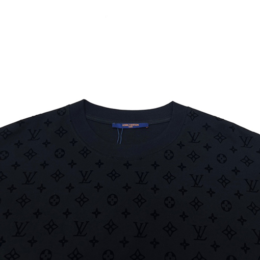 ヴィトン LVモノグラムロゴ 植毛短袖Tシャツ