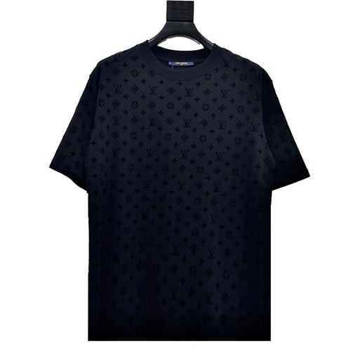 ヴィトン LVモノグラムロゴ 植毛短袖Tシャツ