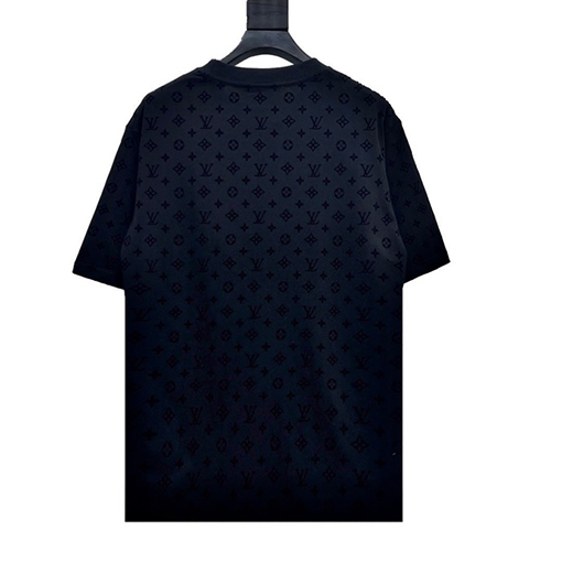 ヴィトン LVモノグラムロゴ 植毛短袖Tシャツ