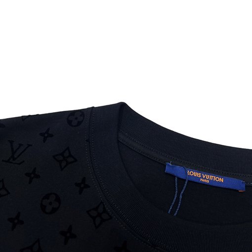 ヴィトン LVモノグラムロゴ 植毛短袖Tシャツ