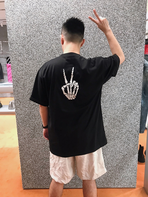 バレンシアガ スマイルプリント刺繍 短袖Tシャツ