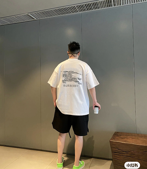 バーバリー半袖Tシャツ スーパーコピー BURBERRY 戦馬ロゴプリントのショートスリーブTシャツ