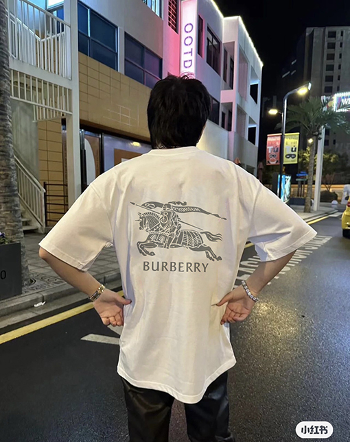 バーバリー半袖Tシャツ スーパーコピー BURBERRY 戦馬ロゴプリントのショートスリーブTシャツ