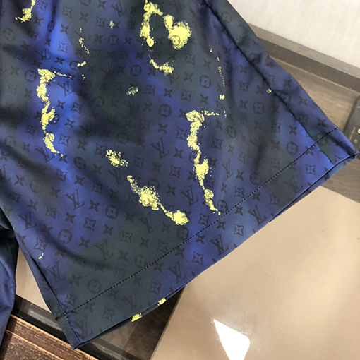 ルイヴィトン ビーチパンツ マルチカラー花柄ビーチパンツ 涼しいネット裏地付き(M-3XL)