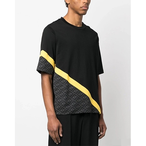 フェンディ半袖Tシャツ コピー FENDI パッチワーク メンズファッション通販 2色