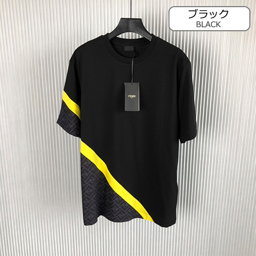 フェンディ半袖Tシャツ コピー FENDI パッチワーク メンズファッション通販 2色