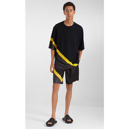 フェンディ半袖Tシャツ コピー FENDI パッチワーク メンズファッション通販 2色